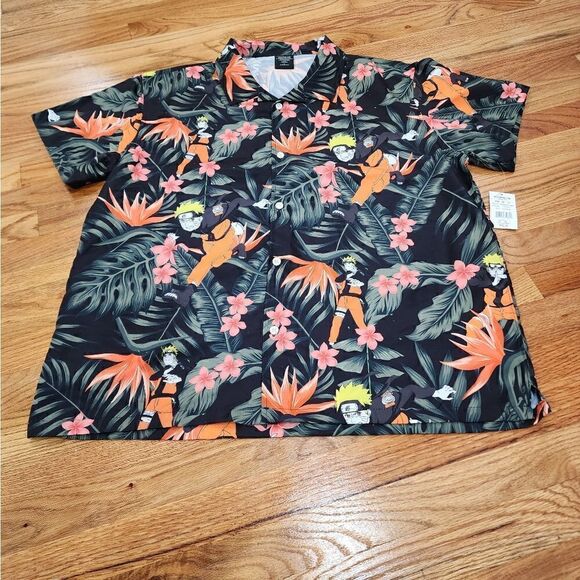 Men's Button Shirt Anime Naruto XL - Picture 1 of 6